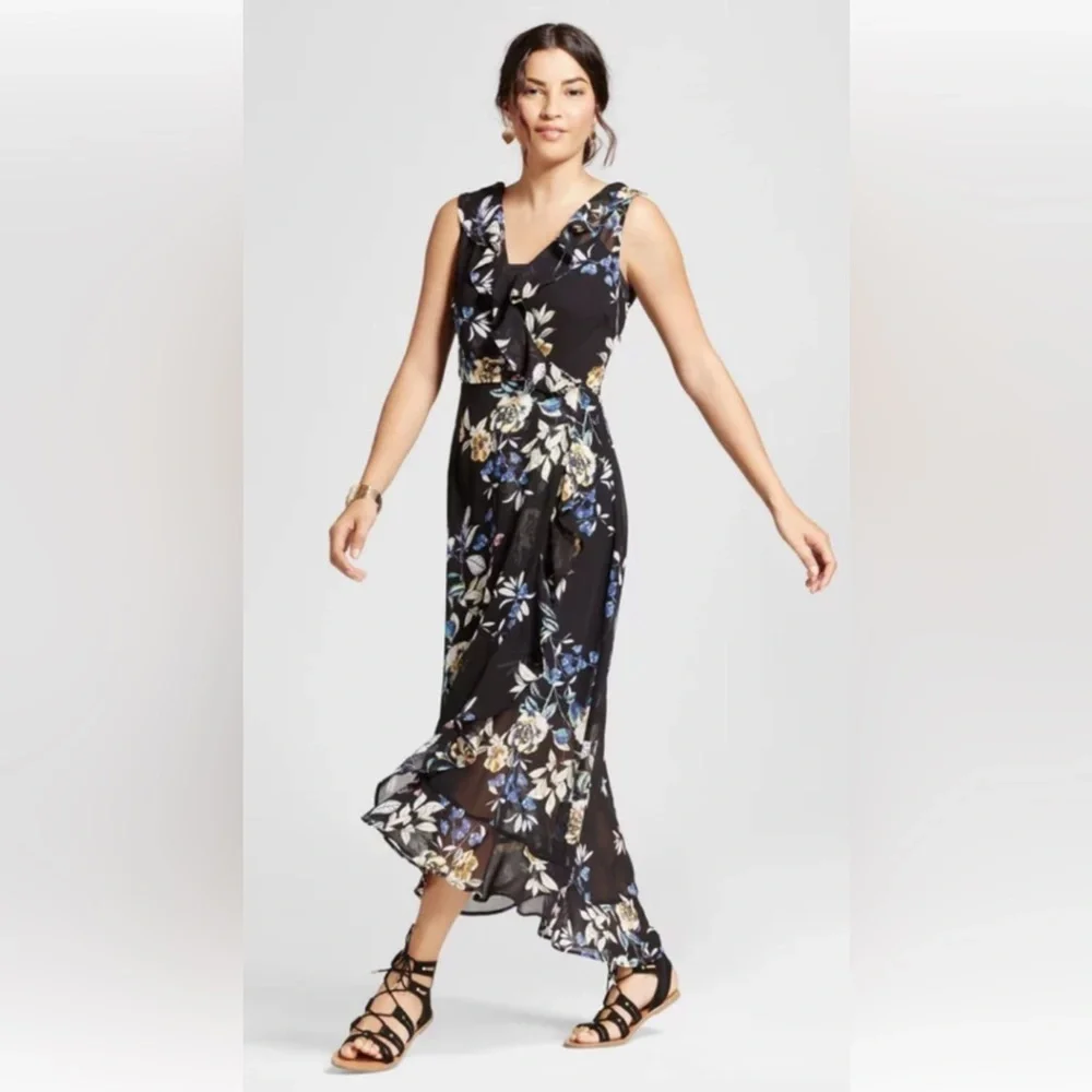 NWT Spenser Jeremy 2 Piece Black Maxi Dress Size 8 - Picture 1 of 12